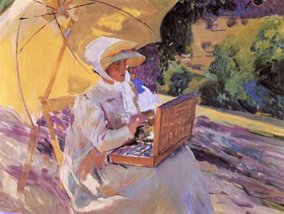 Maria Painting in El Pardo Joaquin Sorolla